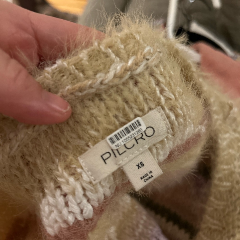 Pilcro Cream and Multicolor Knit Sweater - Picture 3 of 3